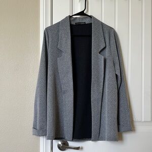 Atmosphere Gray Soft Drape Knit Blazer